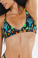 The Super Shroom | Neon Mushrooms Boob Hammock™ Triangle Bralette - Shinesty - Flyclothing LLC