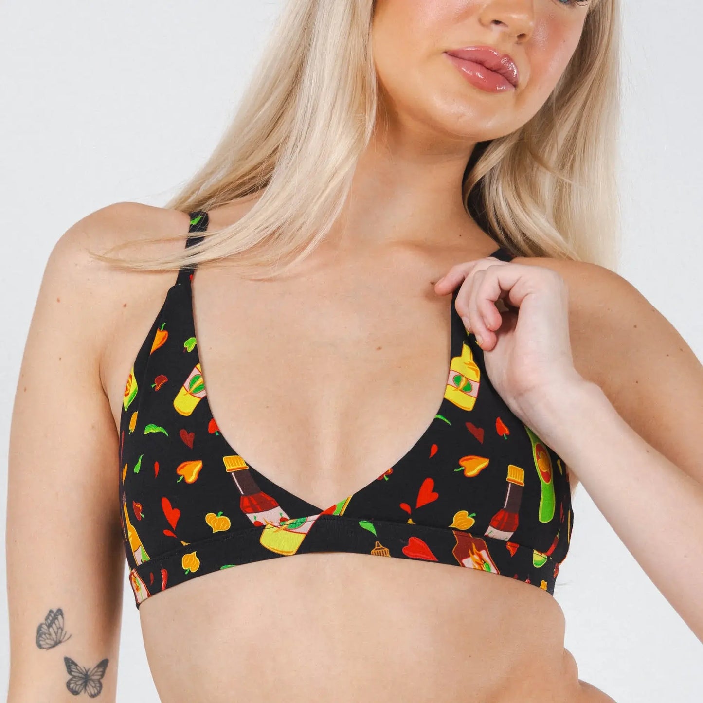 The Gotcha Sriracha | Hot Sauce Boob Hammock™ Triangle Bralette - Shinesty - Flyclothing LLC