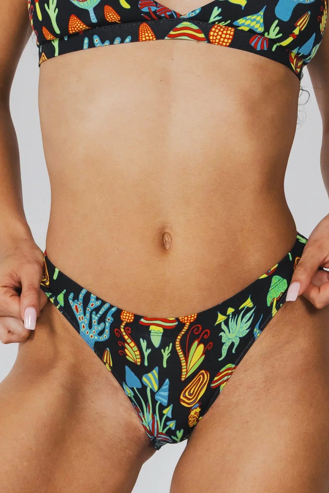 The Super Shroom | Neon Mushrooms Modal Bikini Underwear - Shinesty - Flyclothing LLC