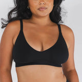 The Threat Level Midnight | Black Boob Hammock™ Plunge Bralette - Shinesty - Flyclothing LLC