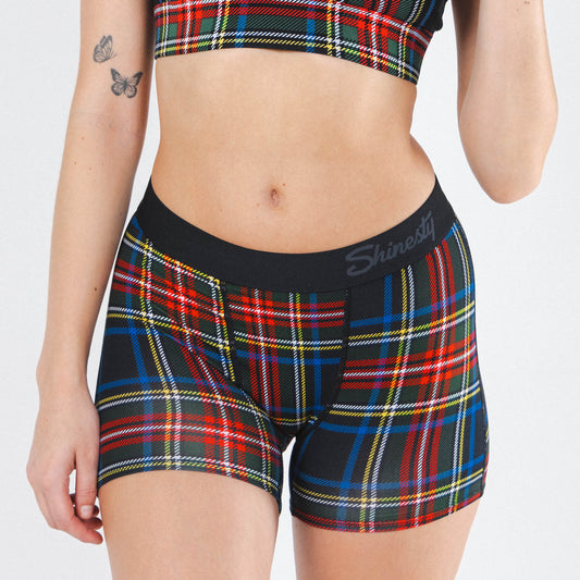 The Cappuccino | Holiday Tartan Plaid Women’s Boxers - Shinesty - Flyclothing LLC