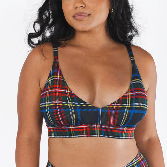 The Cappuccino | Holiday Tartan Plaid Boob Hammock™ Busty Bralette - Shinesty - Flyclothing LLC