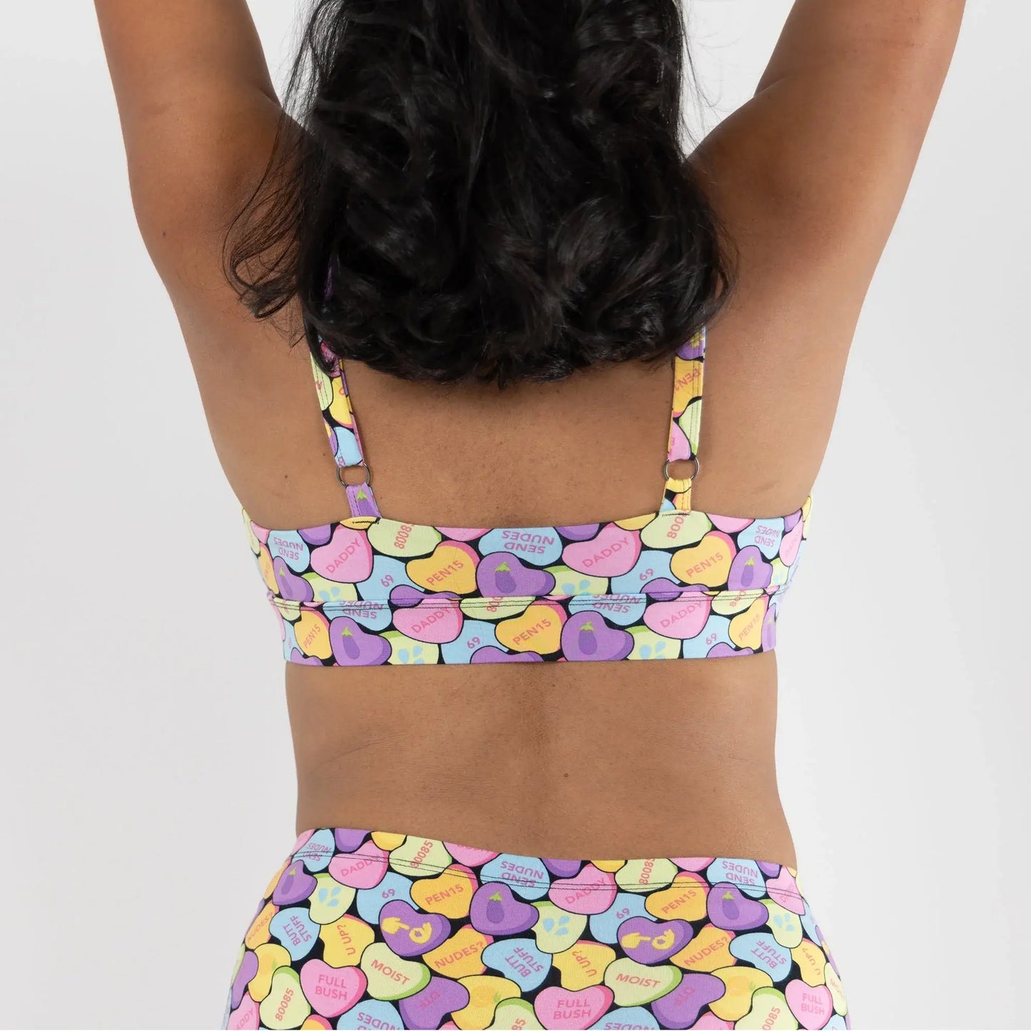The Candy Crush | Candy Hearts Boob Hammock™ Plunge Bralette - Shinesty - Flyclothing LLC