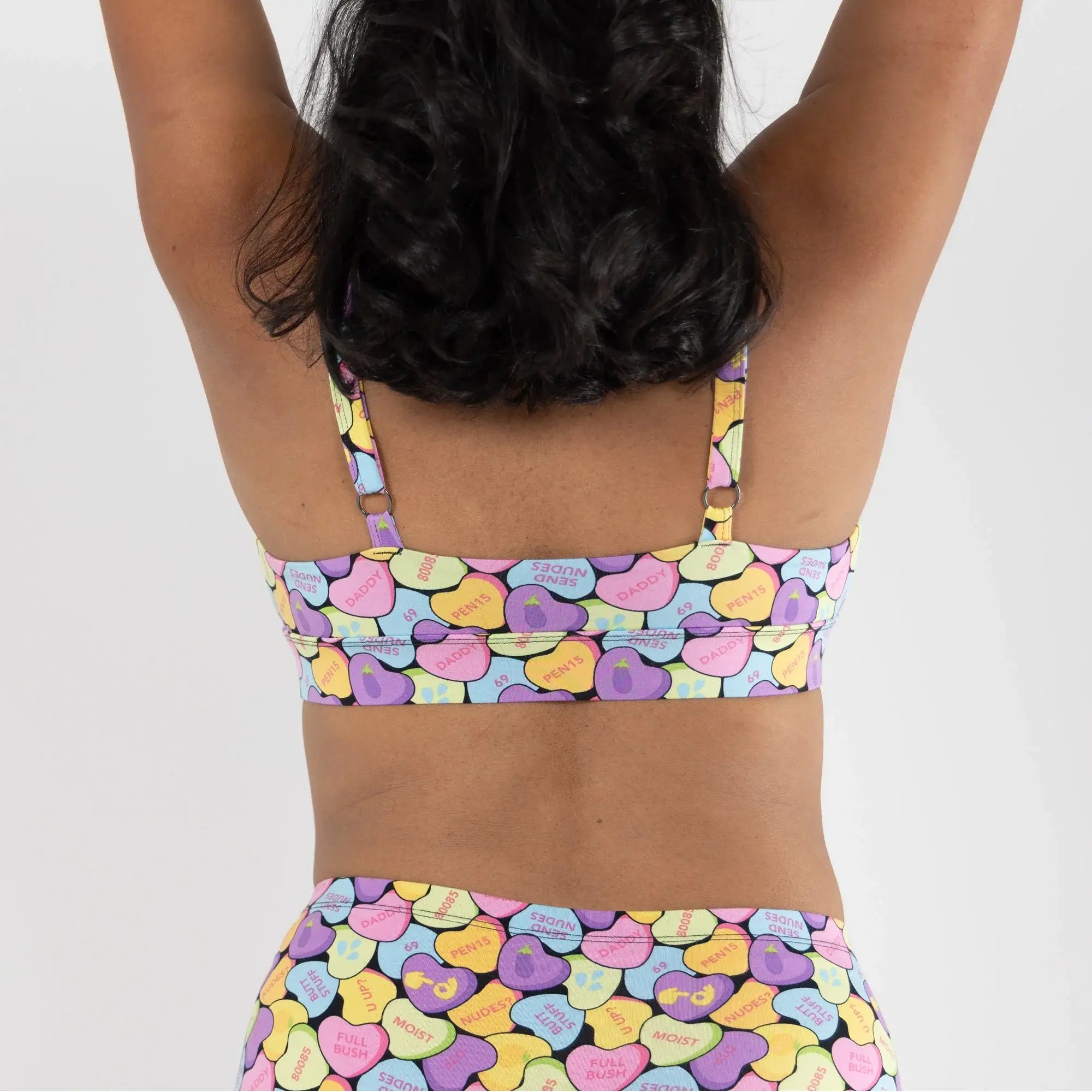 The Candy Crush | Candy Hearts Boob Hammock™ Plunge Bralette - Shinesty - Flyclothing LLC