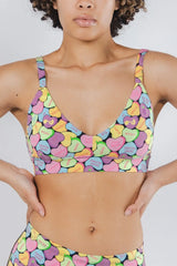The Candy Crush | Candy Hearts Boob Hammock™ Plunge Bralette - Shinesty - Flyclothing LLC