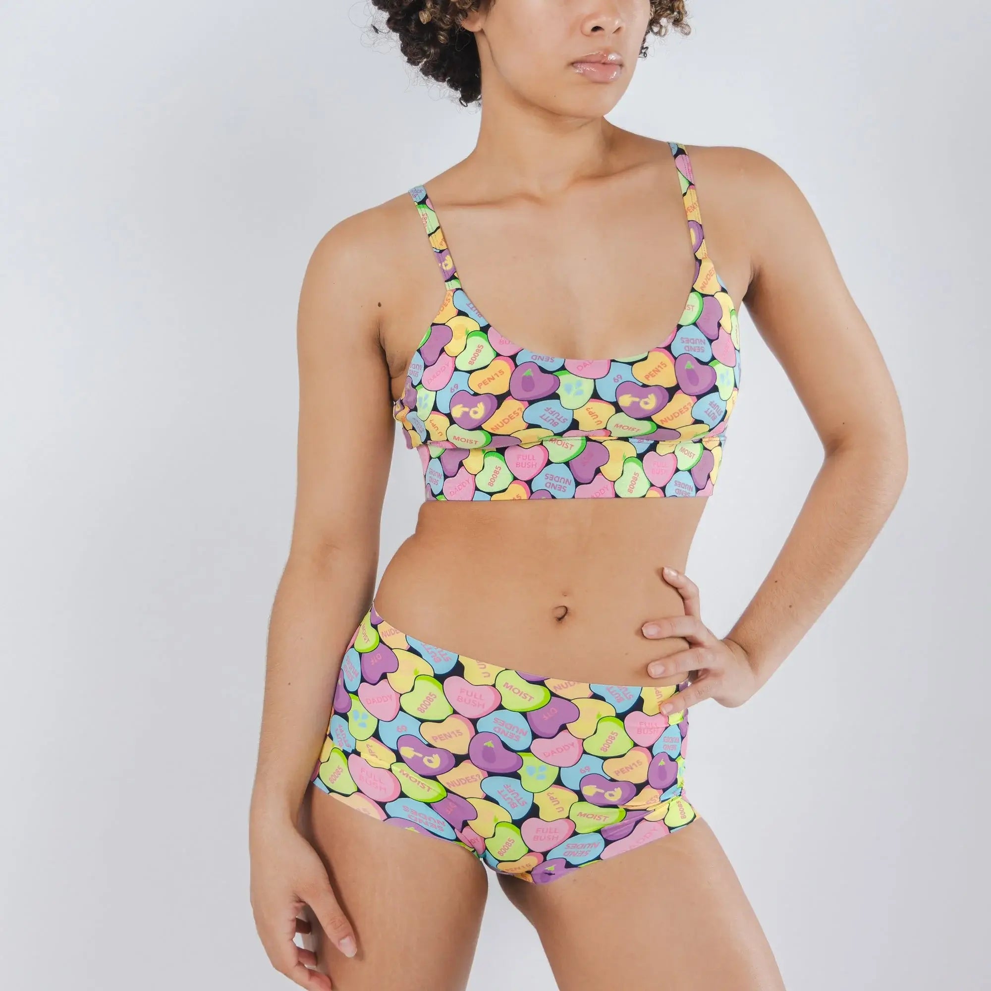 The Candy Crush | Candy Hearts Women’s Seamless Boyshort - Shinesty - Flyclothing LLC