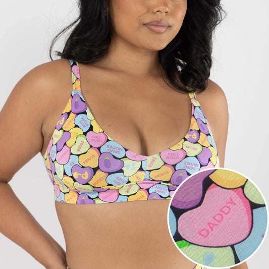 The Candy Crush | Candy Hearts Boob Hammock™ Busty Bralette - Shinesty - Flyclothing LLC