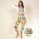 The Spread | White Thanksgiving Women's Pajamaralls® - Shinesty - Flyclothing LLC