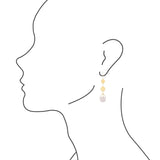 Peaceful Pastel Drop Earrings - Pink & Yellow - Barse Jewelry
