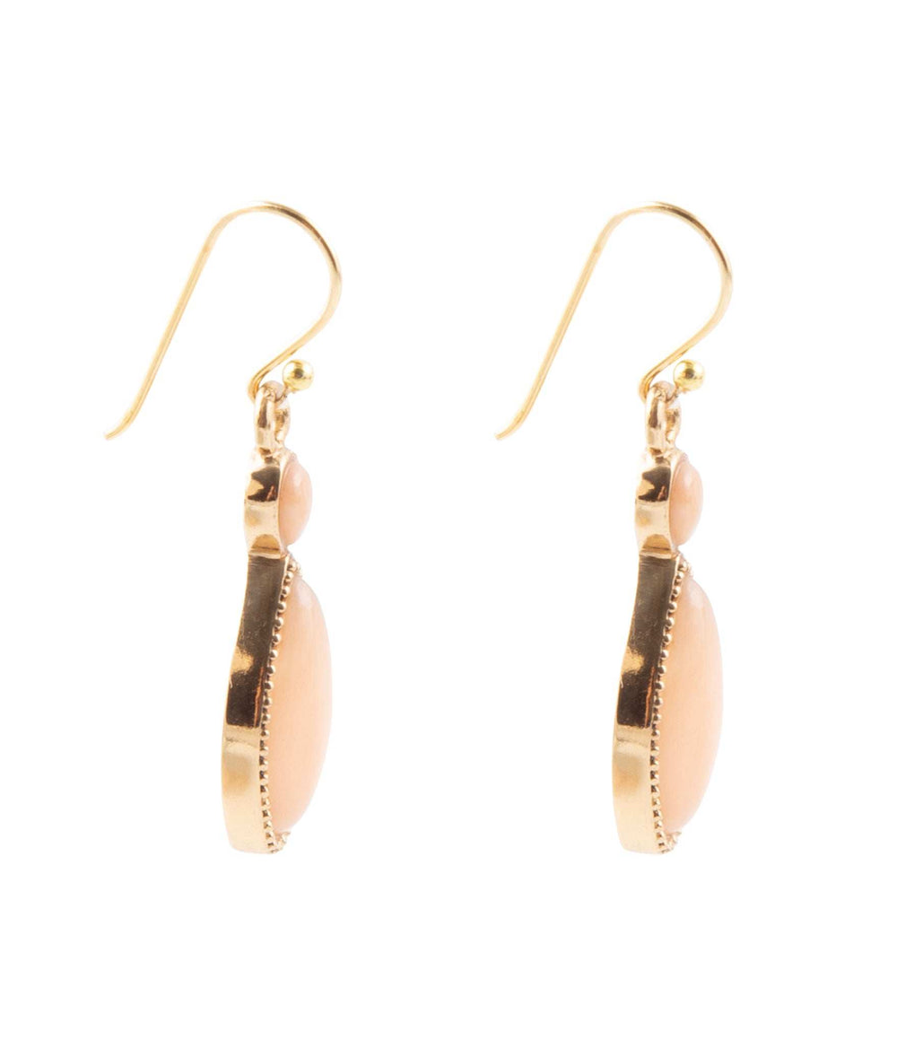 Peach Aventurine and Bronze Drop Earrings - Barse Jewelry - Flyclothing LLC