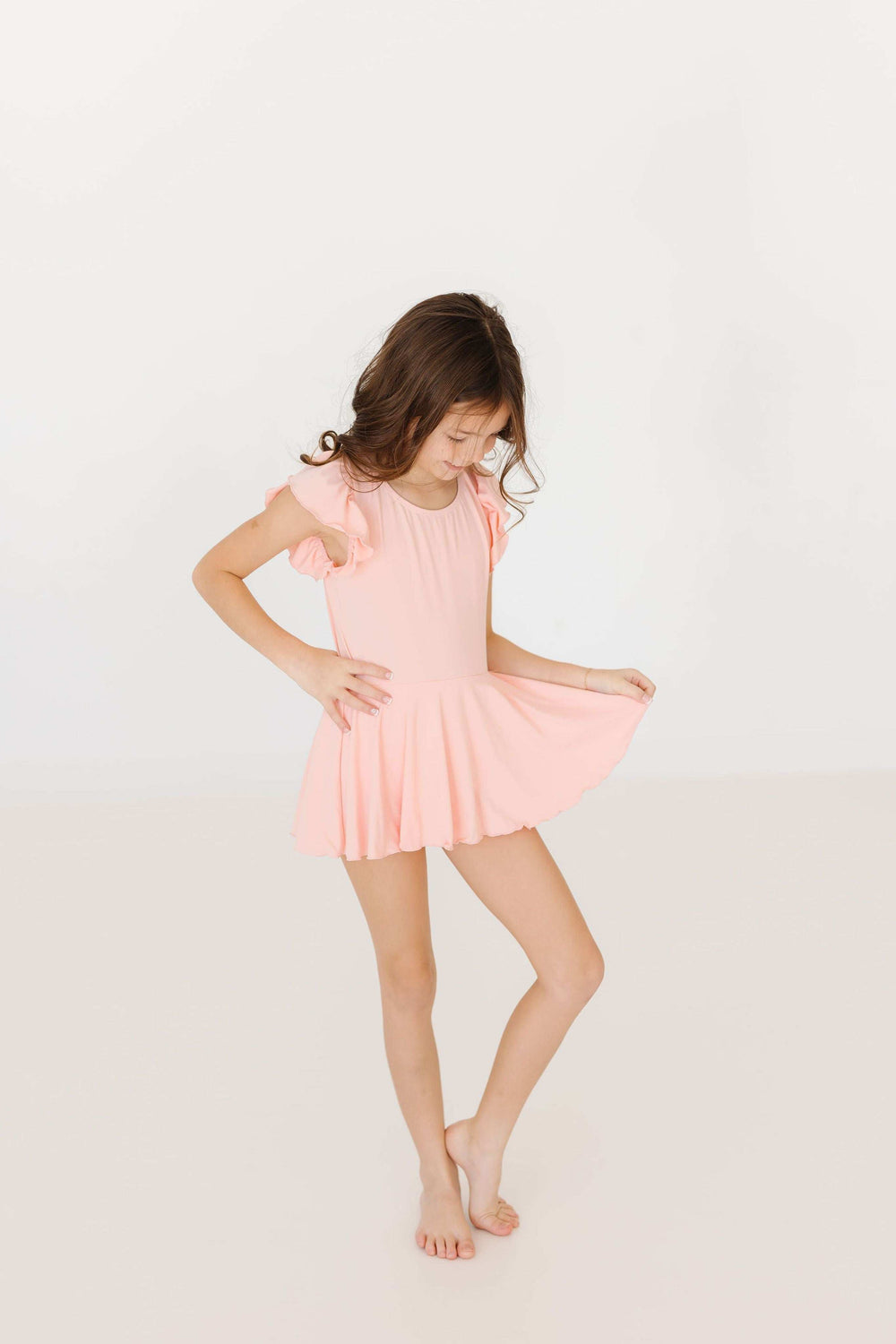 Peach S/S Twirl Leotard - Mila & Rose ® - Flyclothing LLC