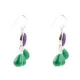 Peacock Purple Agate Drop Earrings - Barse Jewelry