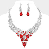 Pearl Round Teardrop Stone Accented Evening Necklace - Madeline Love - Flyclothing LLC