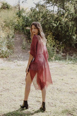 Pencil Stripe Lurex Trim Kimono - Boho Clothing and Accessories - Flyclothing LLC