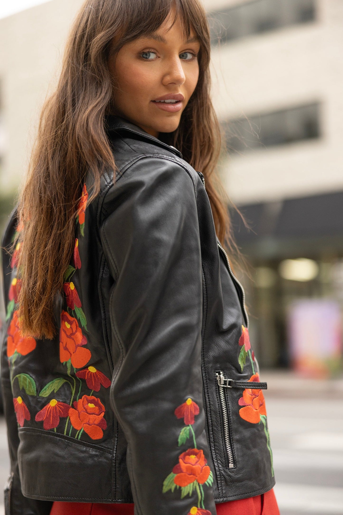 Peonie RF Leather Jacket