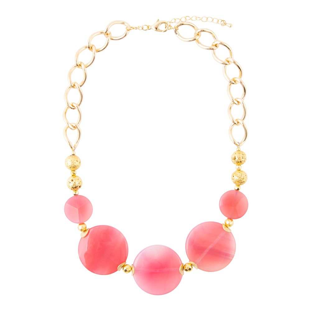 Peony Fuchsia Pink Agate Statement Necklace - Barse Jewelry - Flyclothing LLC