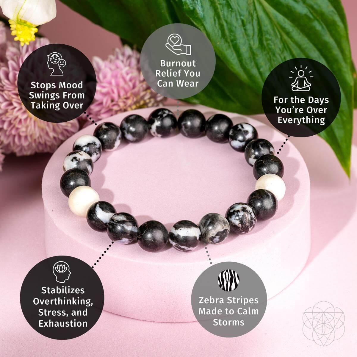 Permission to Pause - The Zebra Jasper Bracelet - Conscious Items - Flyclothing LLC