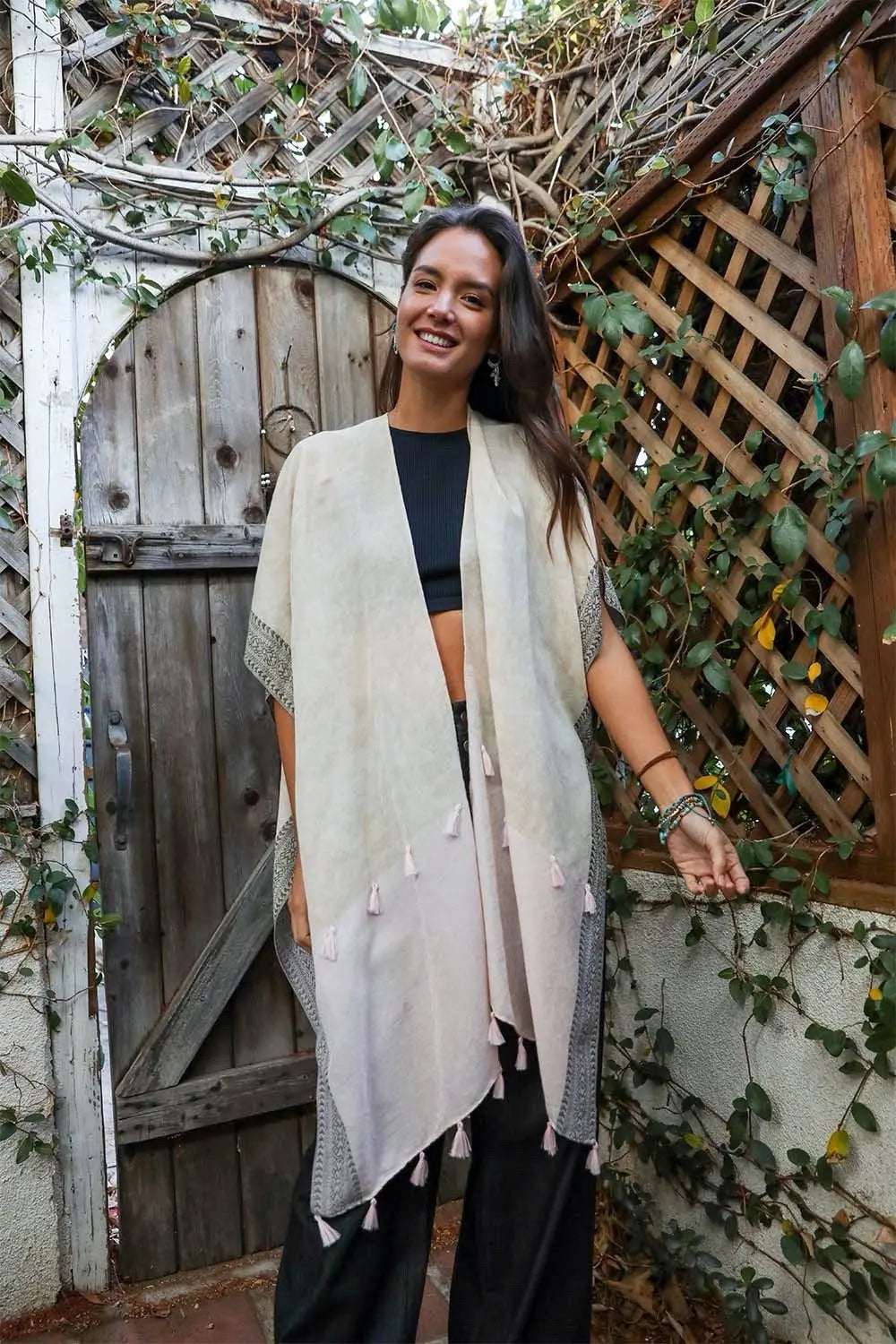 Emerald Coast Tassel Kimono - Boho Clothing and Accessories - Flyclothing LLC
