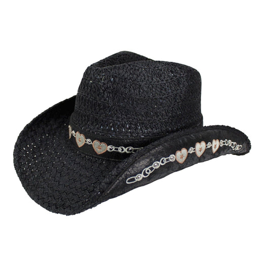 Peter Grimm Black Tres Corazon Hat - Peter Grimm