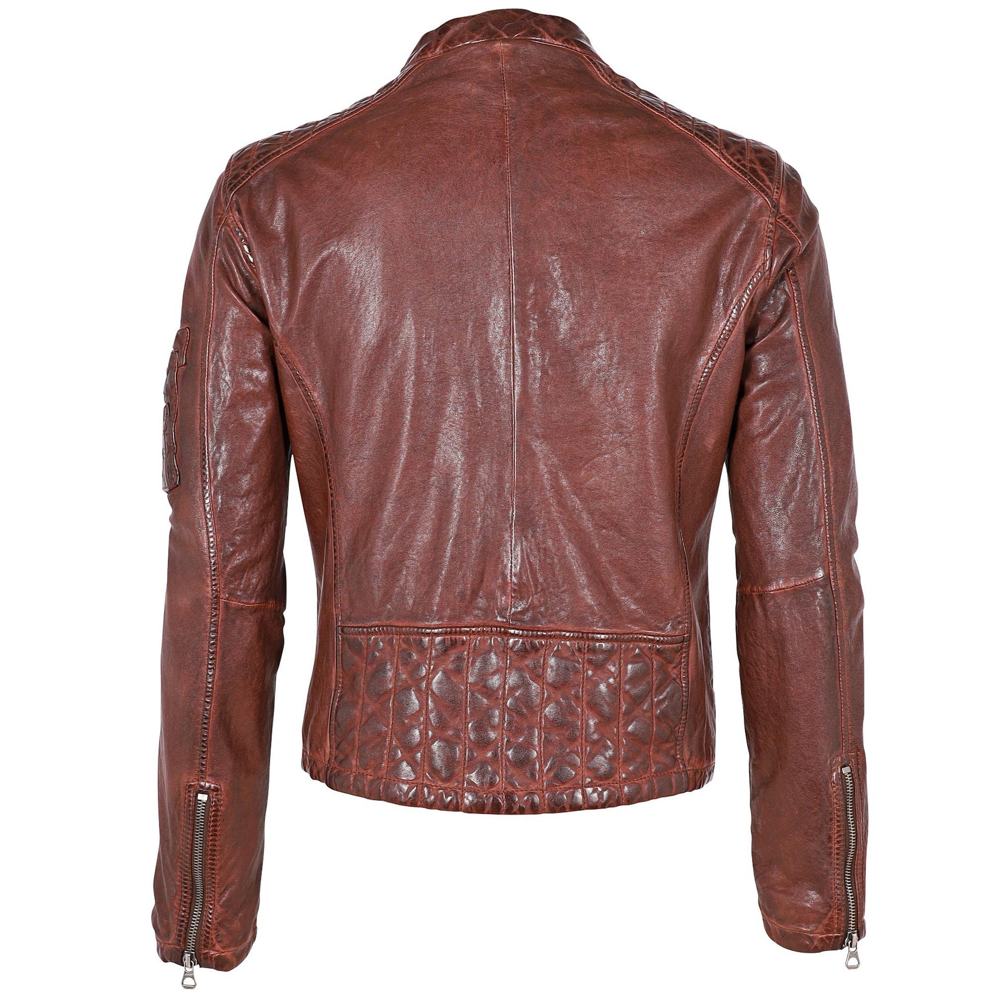 Pidger RF Leather Jacket, Mahogany