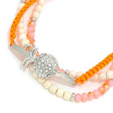 Pineapple Charm Double Tassel Cinch Bracelet - Madeline Love - Flyclothing LLC