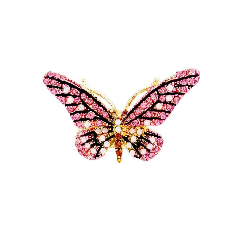 Crystal Pave Butterfly Stretch Ring - Madeline Love - Flyclothing LLC