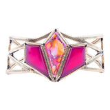 Pink Agate and Coral Matrix Golden Cuff Bracelet - Barse Jewelry - Flyclothing LLC
