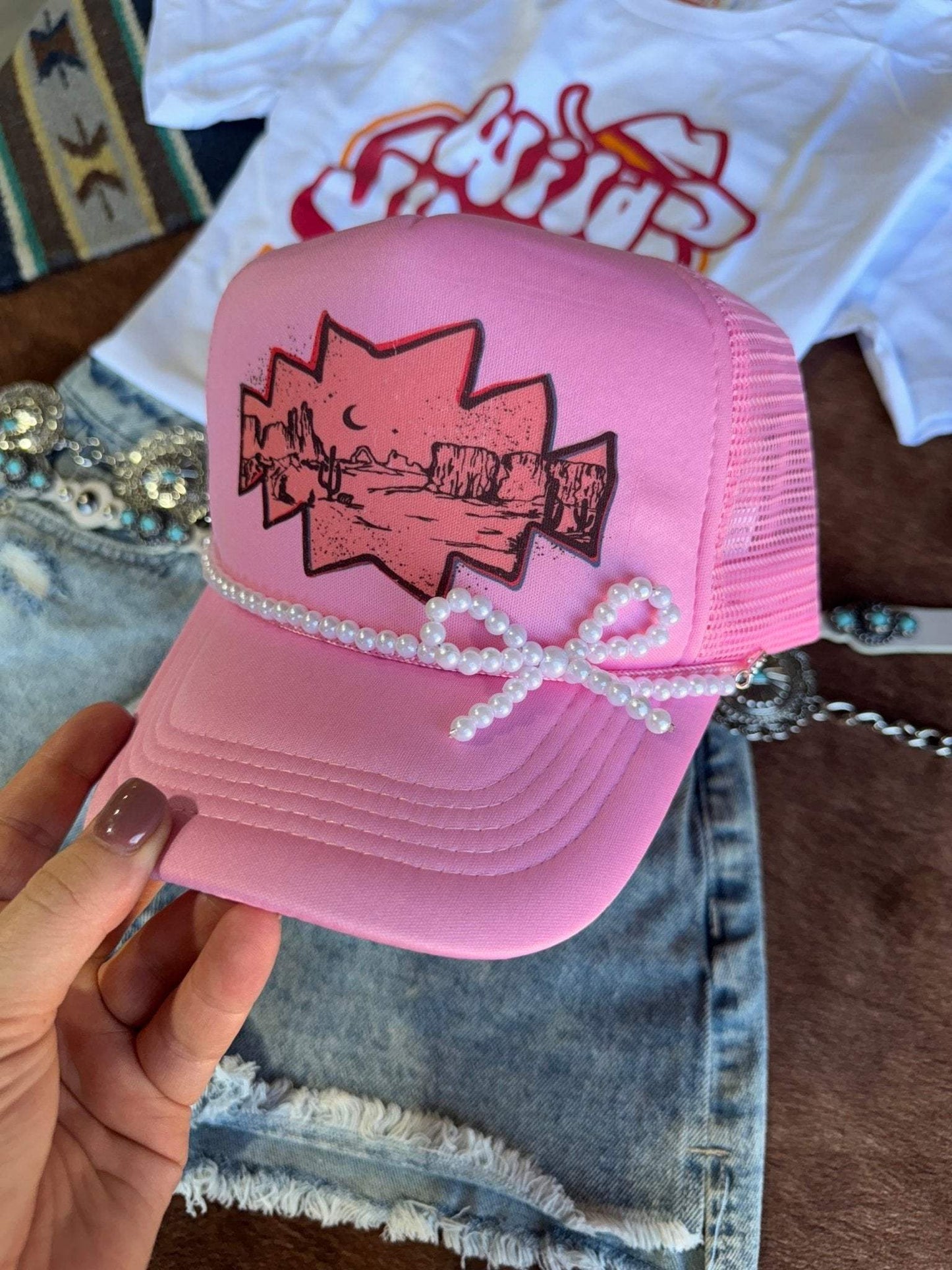 Pink Desert Trucker Hat - Wild Junkie - Flyclothing LLC