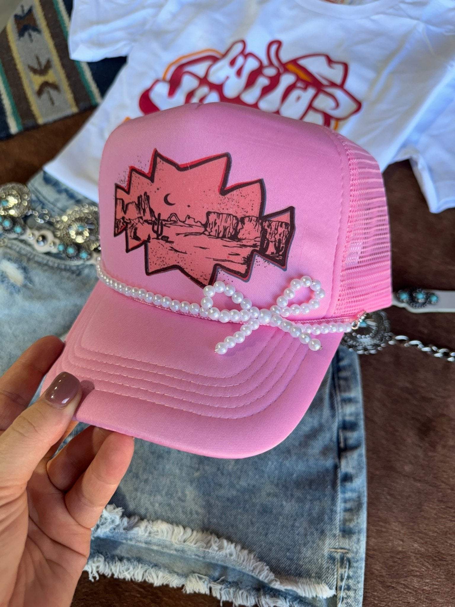 Pink Desert Trucker Hat - Wild Junkie - Flyclothing LLC