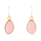 Pink Opal Golden Drop Earrings - Barse Jewelry - Flyclothing LLC