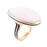 Pink Opal Golden Statement Ring - Barse Jewelry - Flyclothing LLC