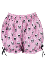 Daisy Corsets LIMITED EDITION Pink Skulls Crepe Bloomers - Daisy Corsets