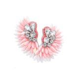 Felt Back Stone Embellished Boho Fringe Earrings - Madeline Love - Flyclothing LLC