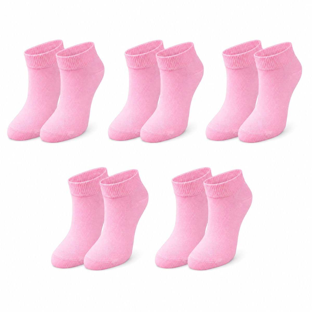 tittimitti® Kids’ 98% Organic Cotton Ankle Socks 5-Pack – Ages 1–12 - tittimitti - Flyclothing LLC