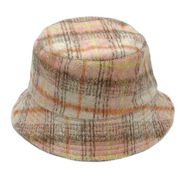 Plaid Check Patterned Bucket Hat - Madeline Love - Flyclothing LLC