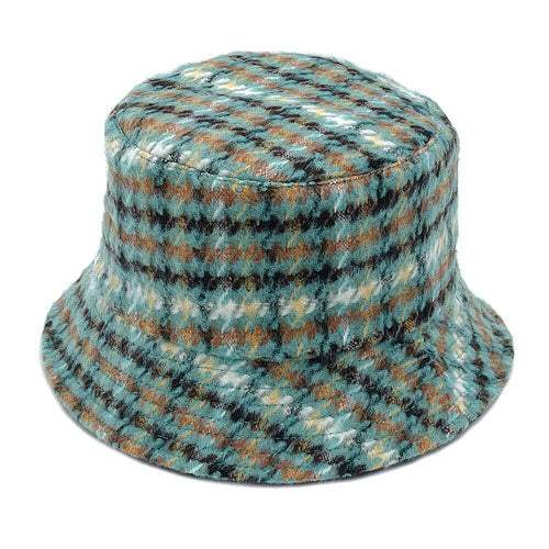 Plaid Check Patterned Bucket Hat - Madeline Love - Flyclothing LLC