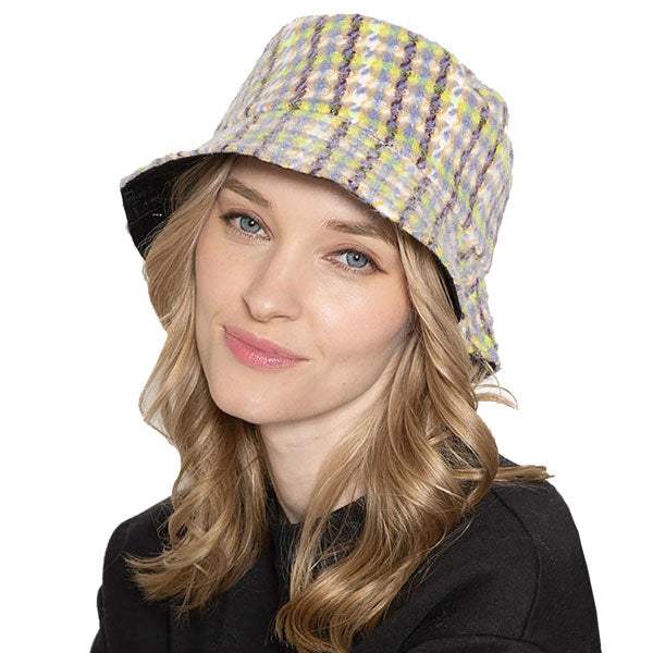 Plaid Check Patterned Bucket Hat - Madeline Love - Flyclothing LLC