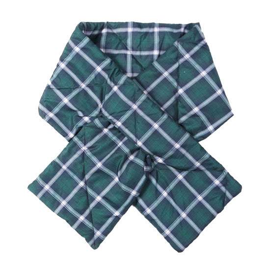 Plaid Check Puffy Scarf Check Quilted Pull Thru Scarf - Madeline Love - Flyclothing LLC