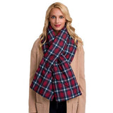 Plaid Check Puffy Scarf Check Quilted Pull Thru Scarf - Madeline Love - Flyclothing LLC