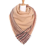Plaid Liner Square Blanket Scarf Shawl - Madeline Love - Flyclothing LLC