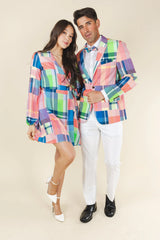 The Plaid To The Bone | Plaid Patchwork Wrap Dress - Shinesty - Flyclothing LLC