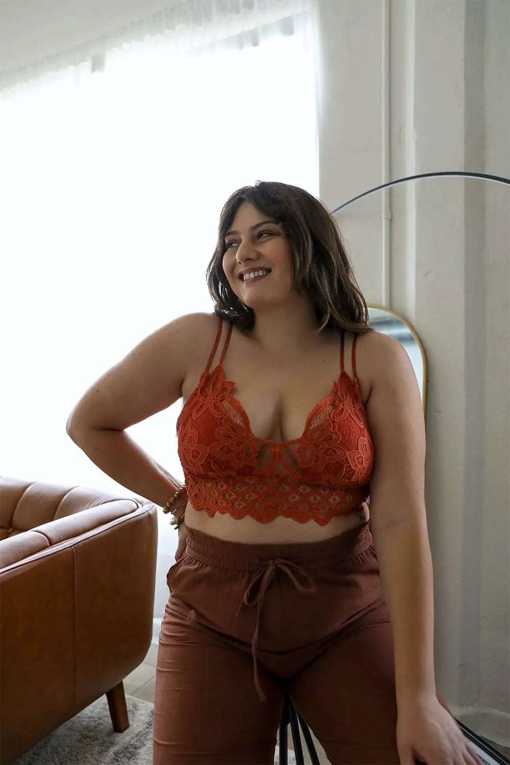 Plus Crochet Lace Longline Bralette - Boho Clothing and Accessories - Flyclothing LLC