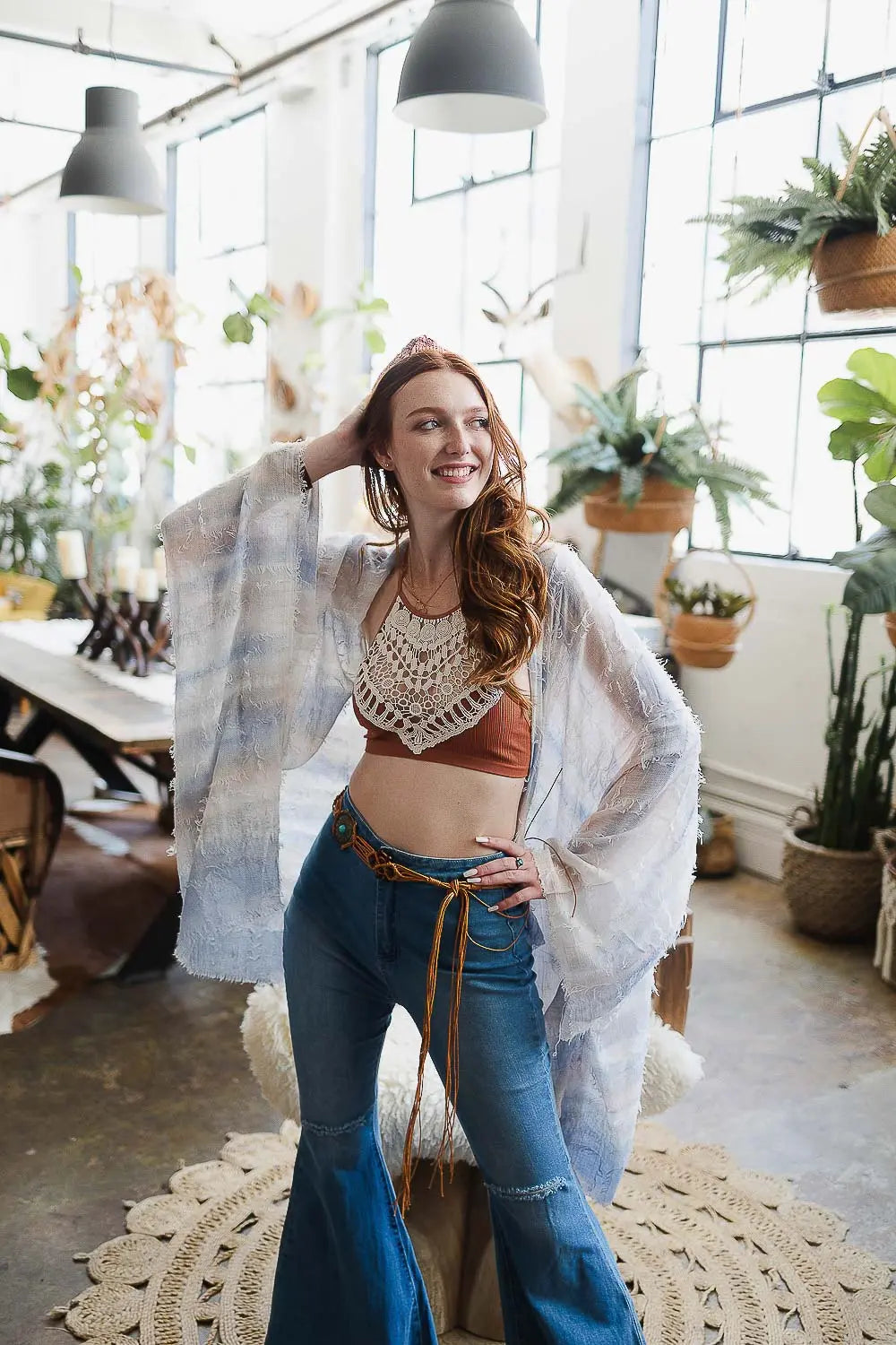 High Neck Crochet Lace Bralette – Stylish Layering Essential - Boho Clothing and Accessories - Flyclothing LLC