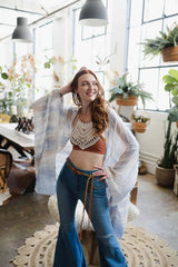 High Neck Crochet Lace Bralette – Stylish Layering Essential - Boho Clothing and Accessories - Flyclothing LLC