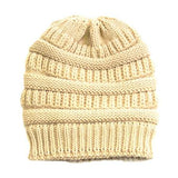 Plush Cable Knit Hat Beanie Fleece Lined Beanie - Madeline Love - Flyclothing LLC
