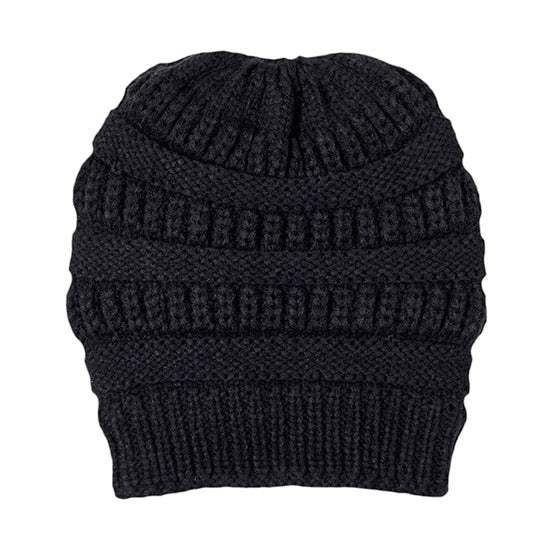 Plush Cable Knit Hat Beanie Fleece Lined Beanie - Madeline Love - Flyclothing LLC