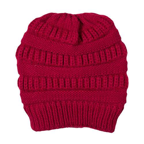 Plush Cable Knit Hat Beanie Fleece Lined Beanie - Madeline Love - Flyclothing LLC