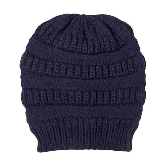 Plush Cable Knit Hat Beanie Fleece Lined Beanie - Madeline Love - Flyclothing LLC
