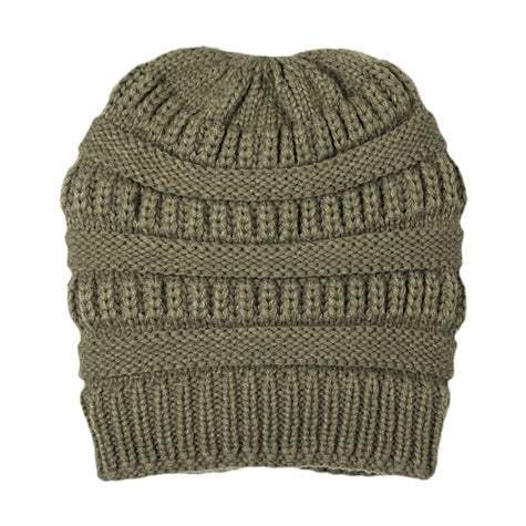 Plush Cable Knit Hat Beanie Fleece Lined Beanie - Madeline Love - Flyclothing LLC