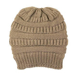 Plush Cable Knit Hat Beanie Fleece Lined Beanie - Madeline Love - Flyclothing LLC
